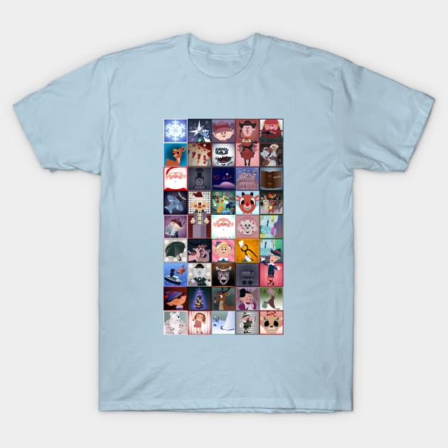 Rudolph Cast - Vertical Ed. T-Shirt by JPenfieldDesigns